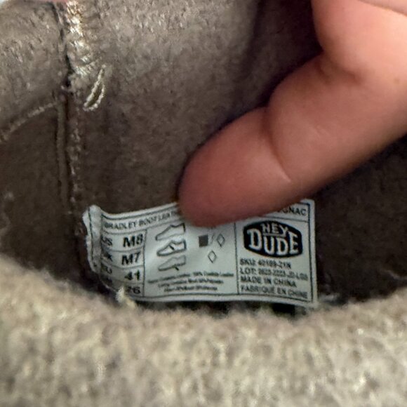 Hey Dude Bradley Cognac Leather Casual Boots Mens Size 8 - Picture 7 of 7